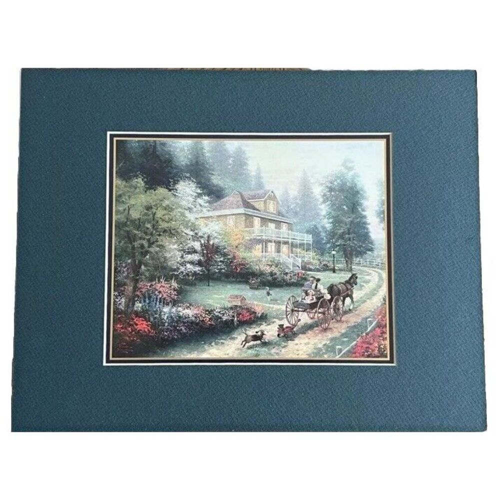 Thomas Kinkade Matted Collector's Print Sunday at Apple Hill 11x14 with COA NEW